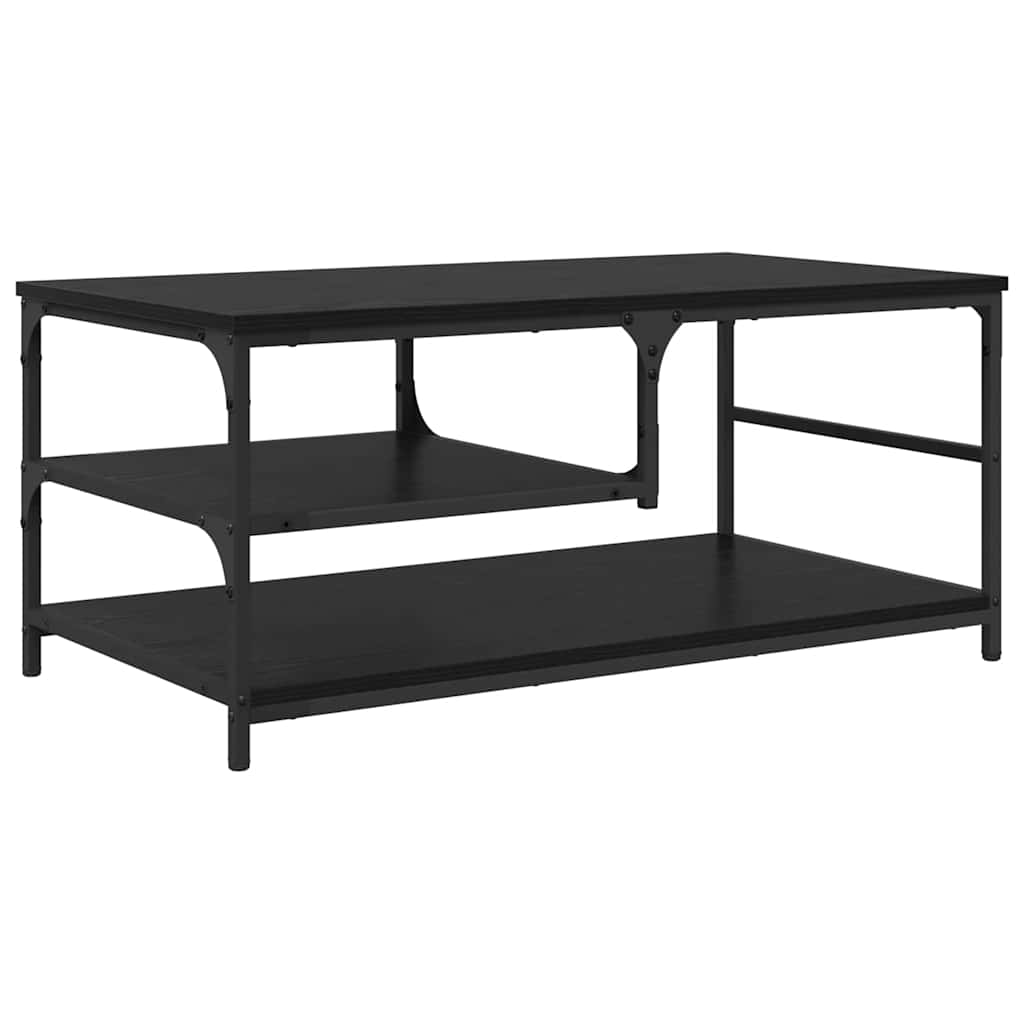 Sofabord Sort eg 90 x 49 x 40 cm Konstrueret træ