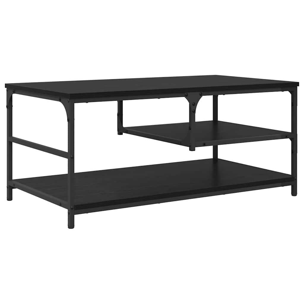 Sofabord Sort eg 90 x 49 x 40 cm Konstrueret træ