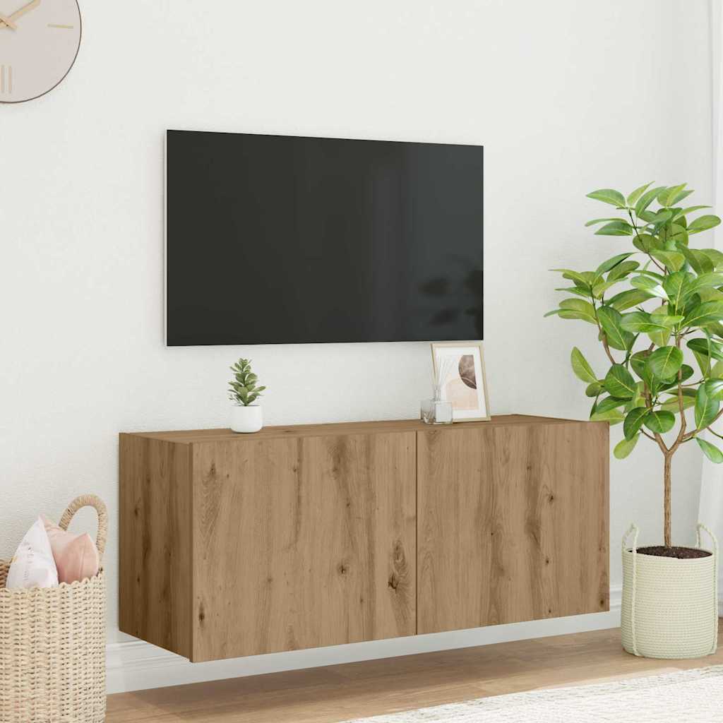 TV vægskab Artisan Egetræ Konstrueret træ