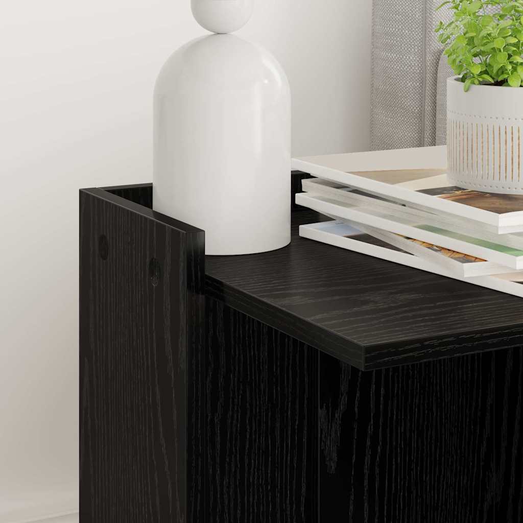 Kattekasse indhegning Sort eg 42 x 42 x 51 cm Konstrueret træ