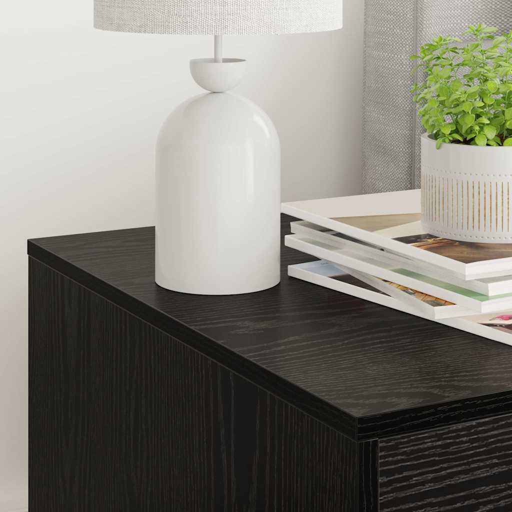 Kattekasse indhegning Sort eg 47 x 59 x 42 cm Konstrueret træ