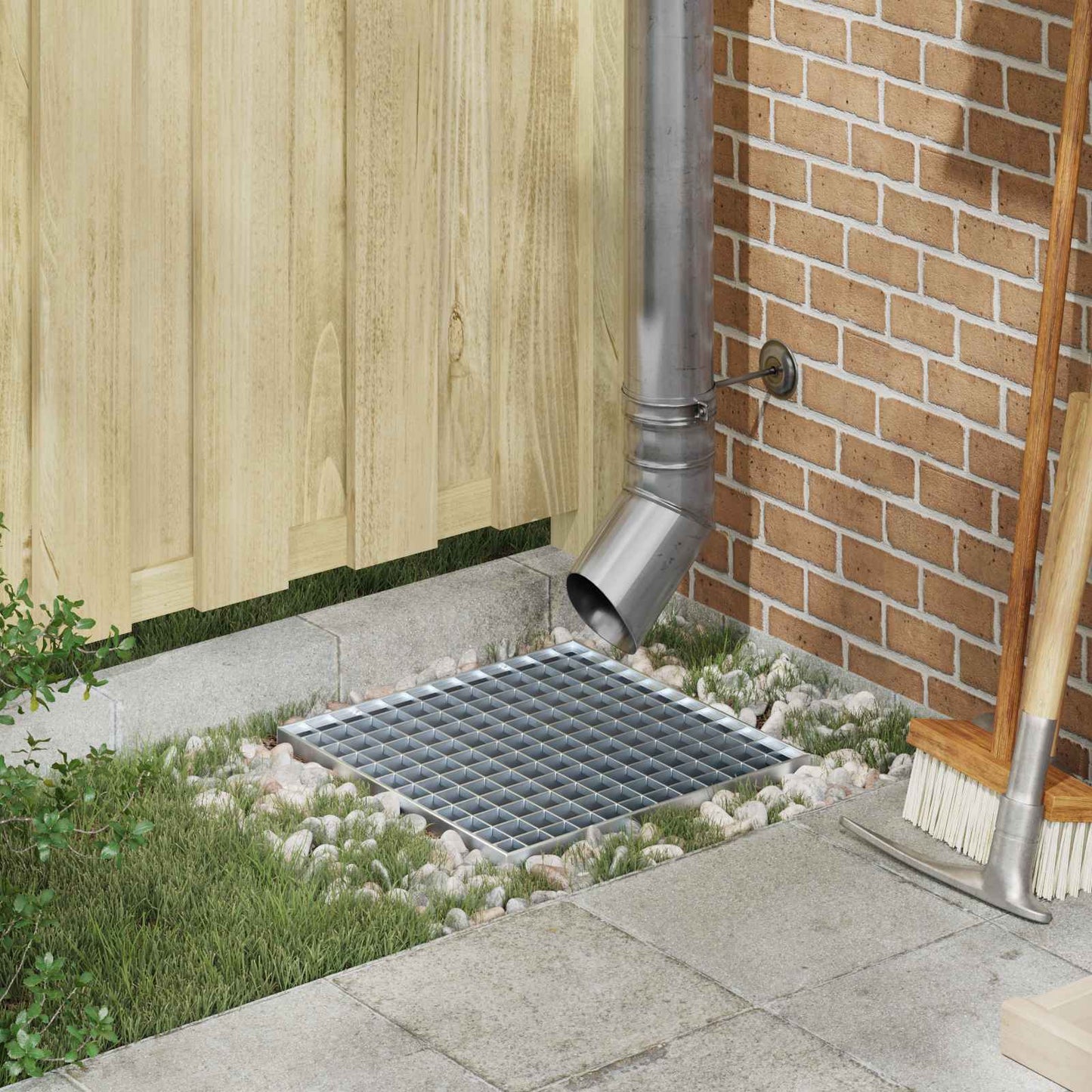Gitter Sølv 40 x 40 x 2 cm Hot-Dip Galvaniseret Stål
