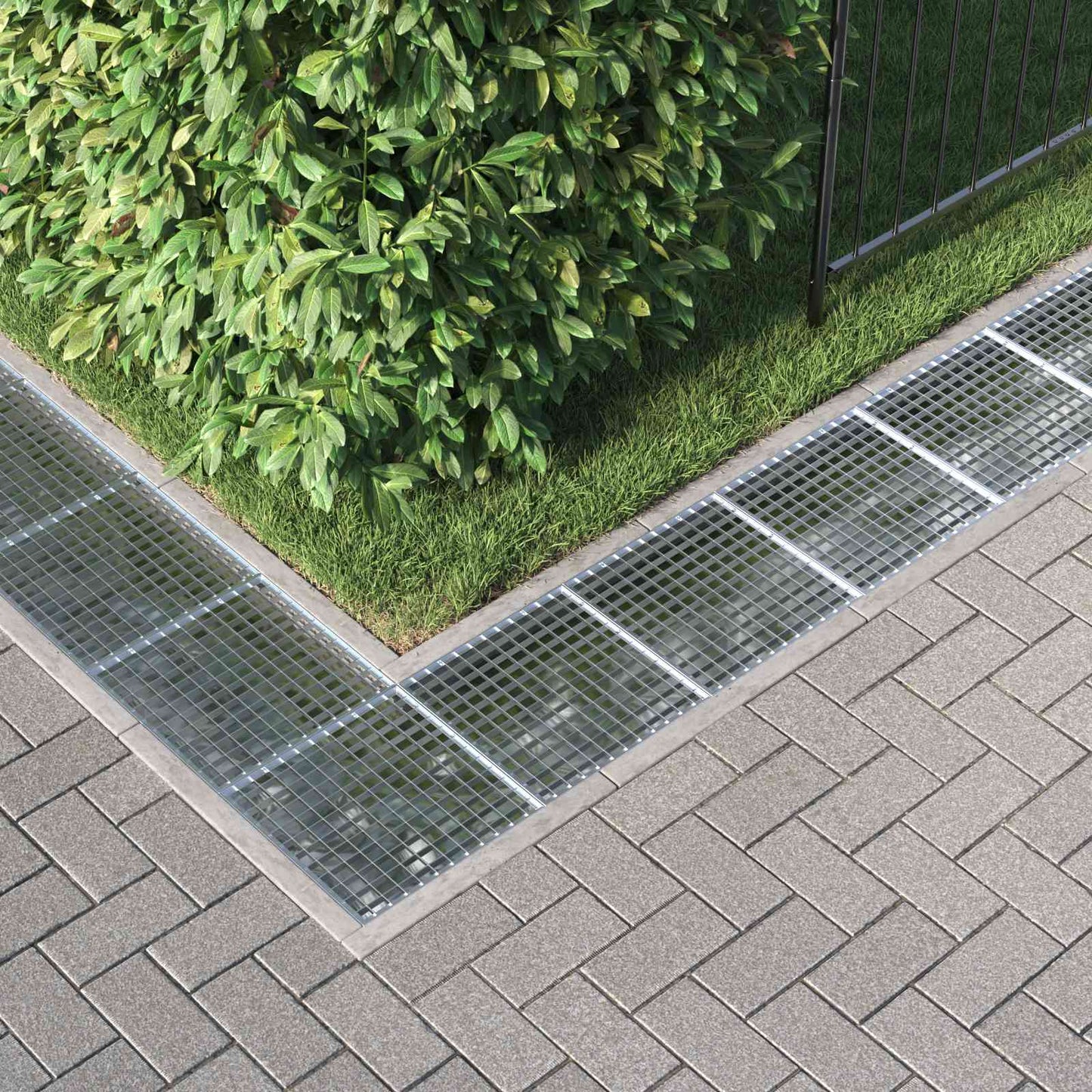 Gitter Sølv 40 x 40 x 2 cm Hot-Dip Galvaniseret Stål