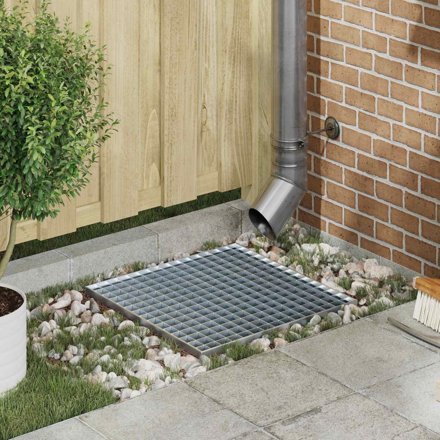 Gitter Sølv 50 x 50 x 2 cm Hot-Dip Galvaniseret Stål