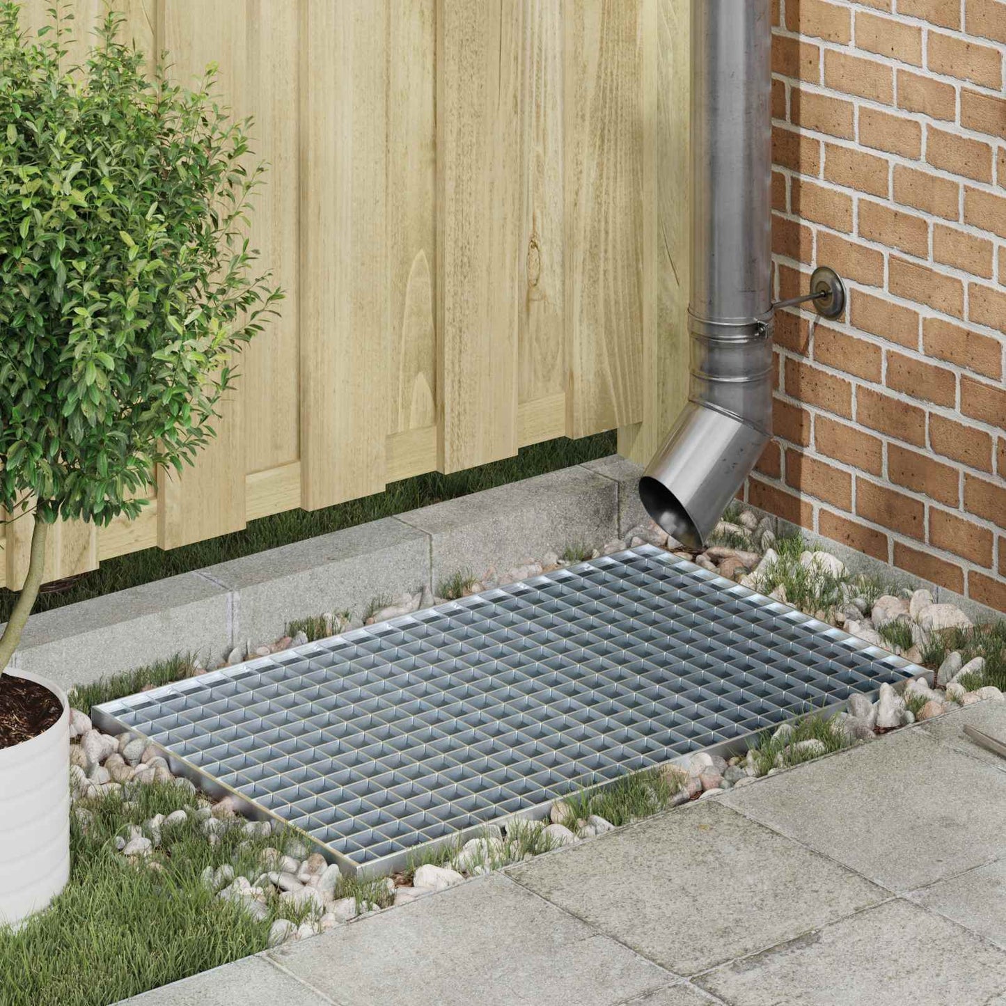 Gitter Sølv 80 x 50 x 2 cm Hot-Dip Galvaniseret Stål