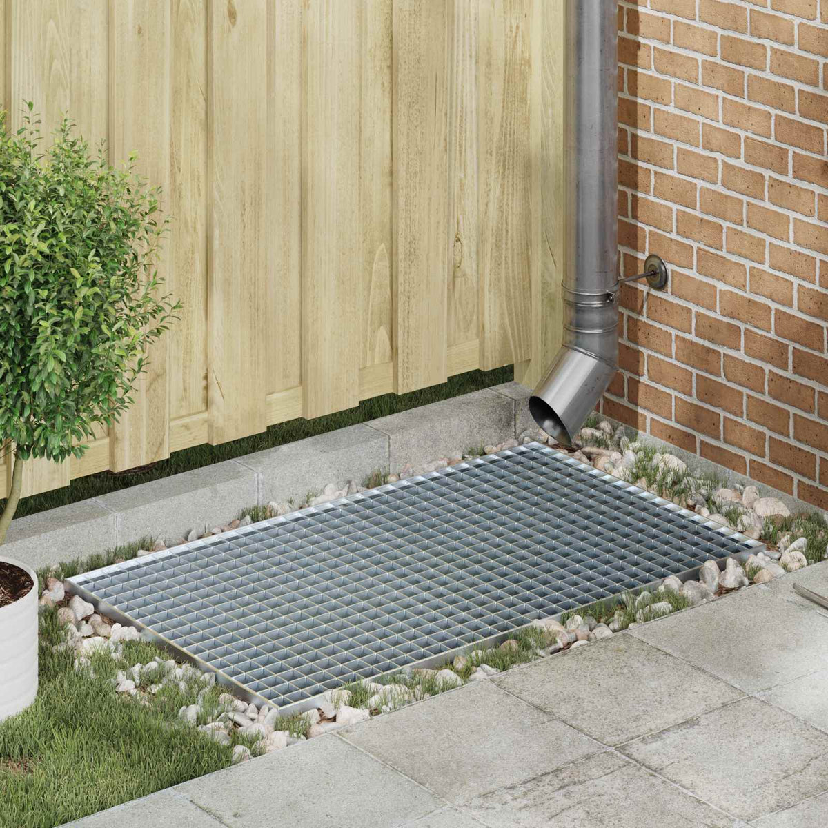 Gitter Sølv 100 x 60 x 2 cm Hot-Dip Galvaniseret Stål
