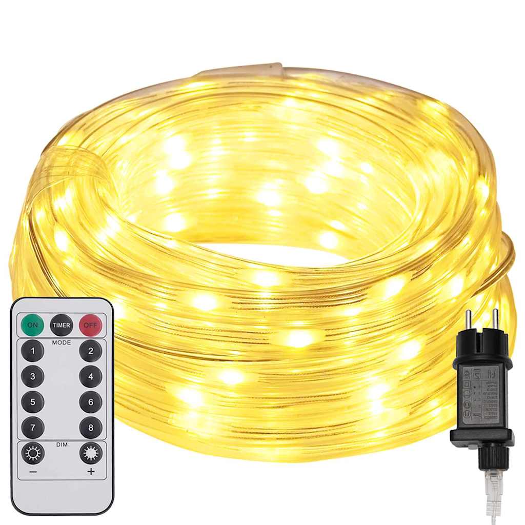 Sejllys med 120 LED'er Varm hvid 5 m PVC