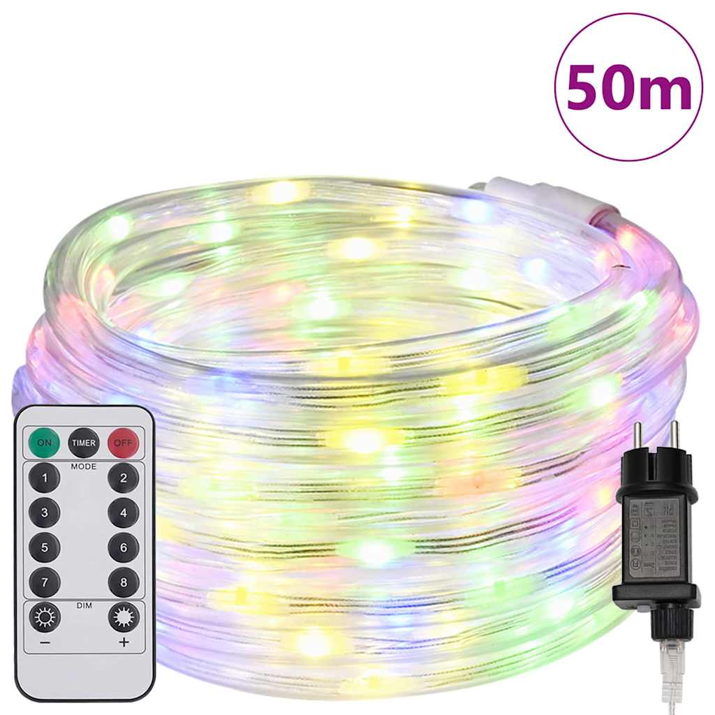 Sejllys med 1200 LED'er Flerfarvet 50 m PVC
