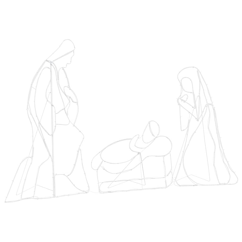 Belyst Nativitetsscene Flerfarvet 112 x 71,5 cm PVC
