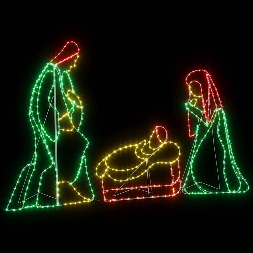 Belyst Nativitetsscene Flerfarvet 112 x 71,5 cm PVC