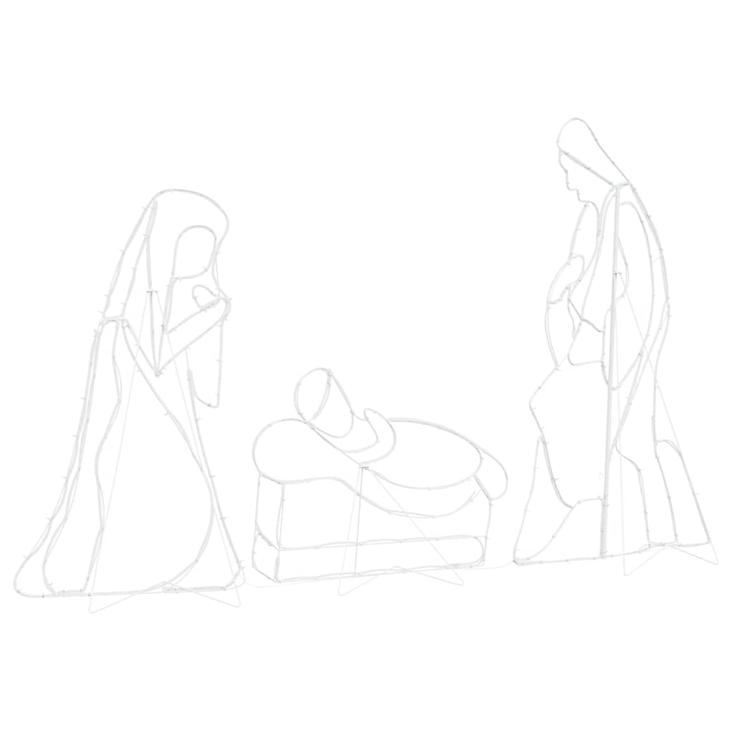Belyst Nativitetsscene Flerfarvet 112 x 71,5 cm PVC