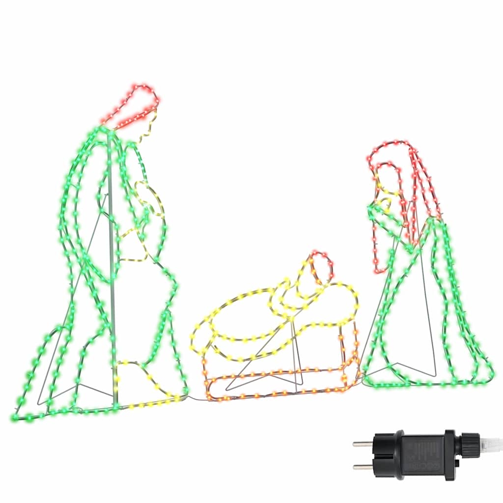 Belyst Nativitetsscene Flerfarvet 112 x 71,5 cm PVC
