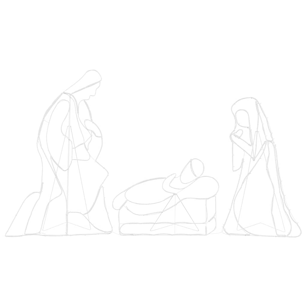 Belyst Nativitetsscene Flerfarvet 112 x 71,5 cm PVC
