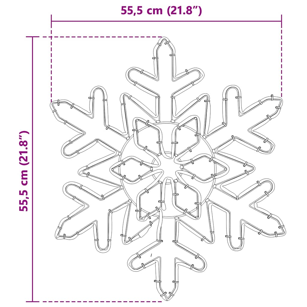 Juletarget 156 LED'er Blå 55,5 x 55,5 x 0,75 cm PVC