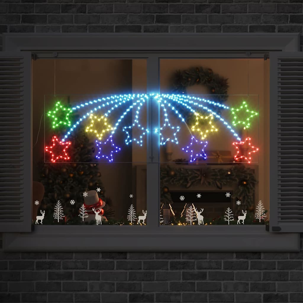 Jule Stjerne 432 LED'er Flerfarvet 182 x 58 cm PVC
