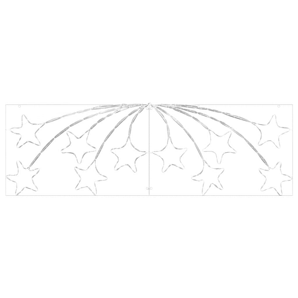 Jule Stjerne 432 LED'er Flerfarvet 182 x 58 cm PVC