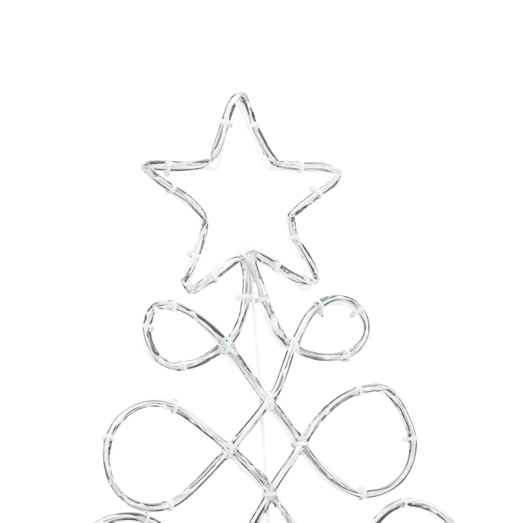 Lys i form af et juletre 144 LED'er Flerfarvet 78 x 58 cm PVC