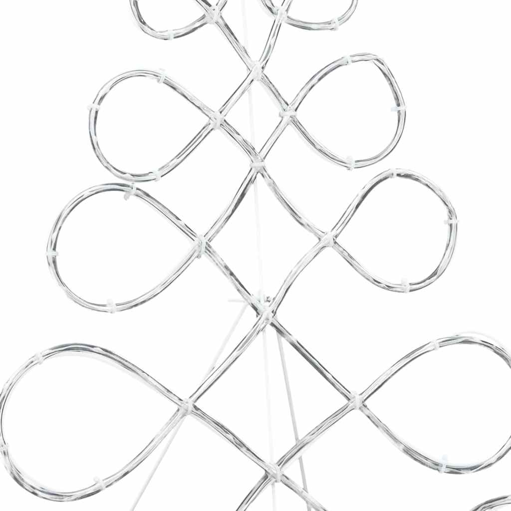 Lys i form af et juletre 144 LED'er Flerfarvet 78 x 58 cm PVC