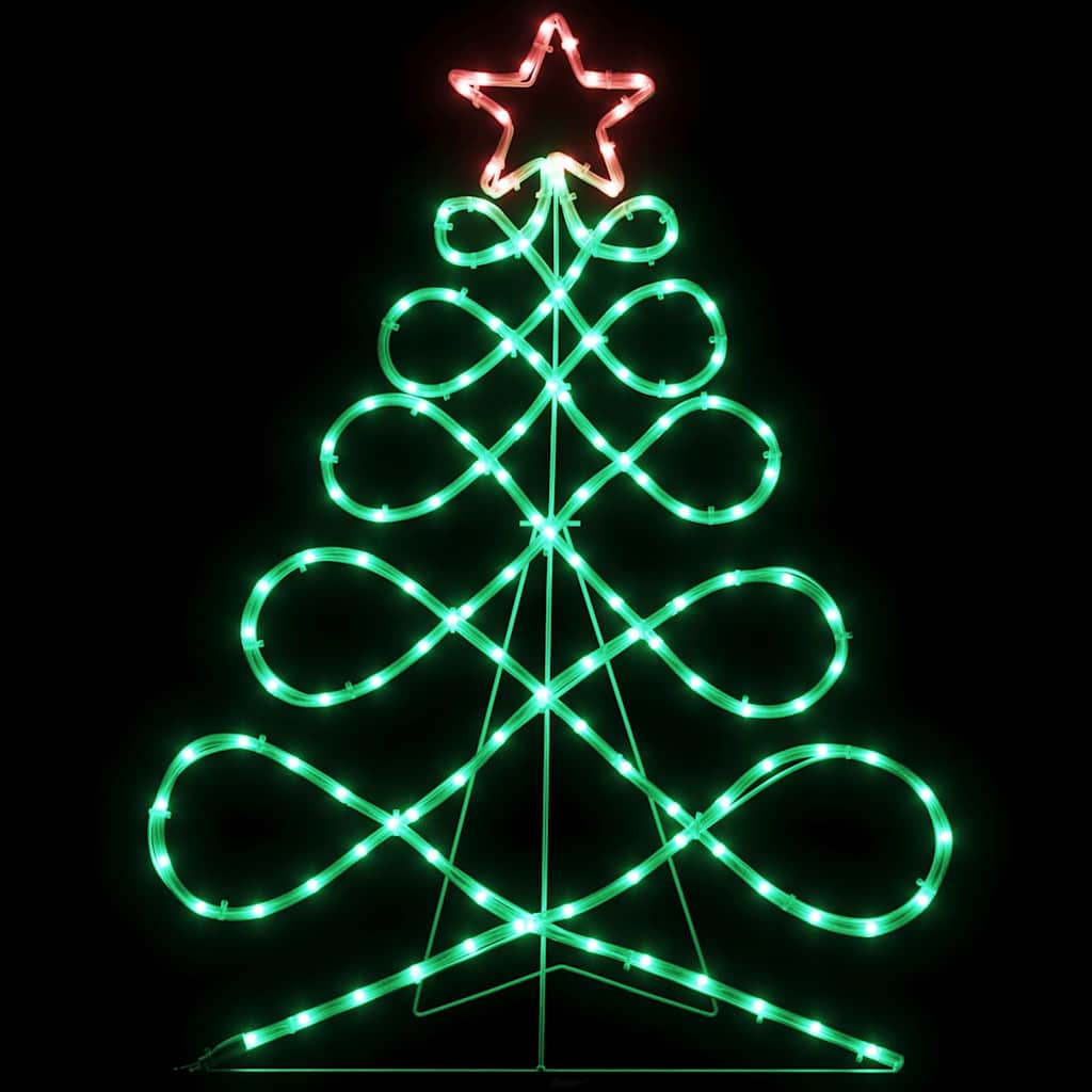 Lys i form af et juletre 144 LED'er Flerfarvet 78 x 58 cm PVC