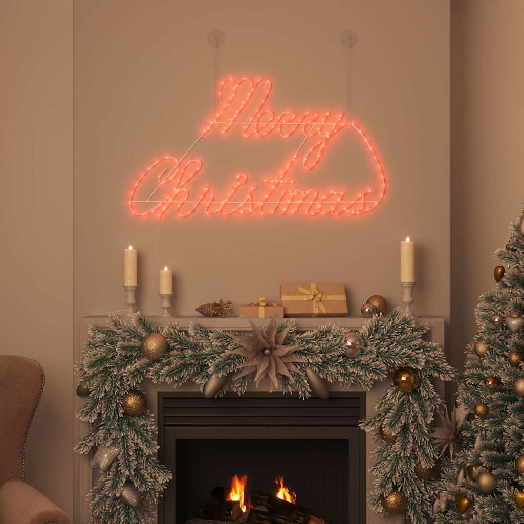 Juleskilt 216 LED'er Rød 99 x 55 x 13 cm Jern