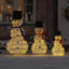 Julesneemand Familie 3 stk. Varm hvid 55 x 122 cm Stof