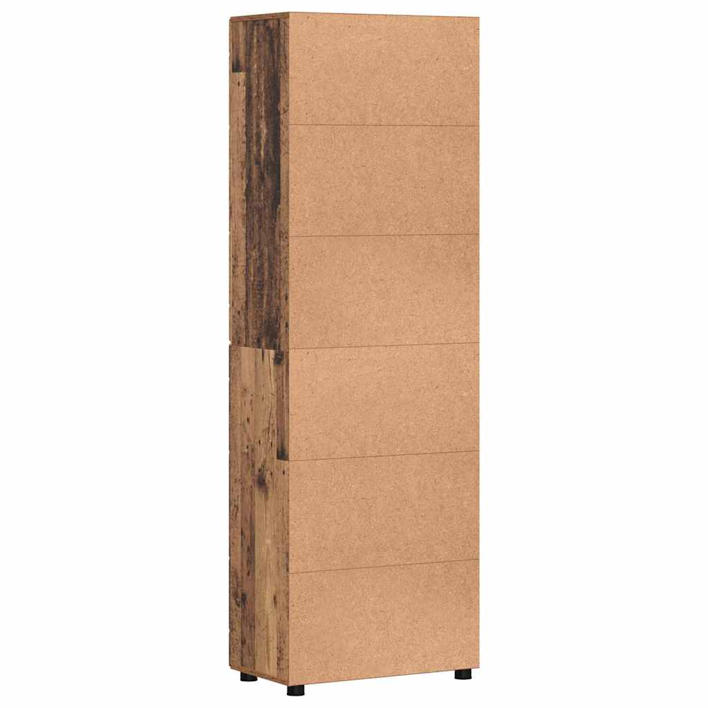 Highboard FLORIN 60 x 35 x 182 cm Gammelt træ Konstrueret træ