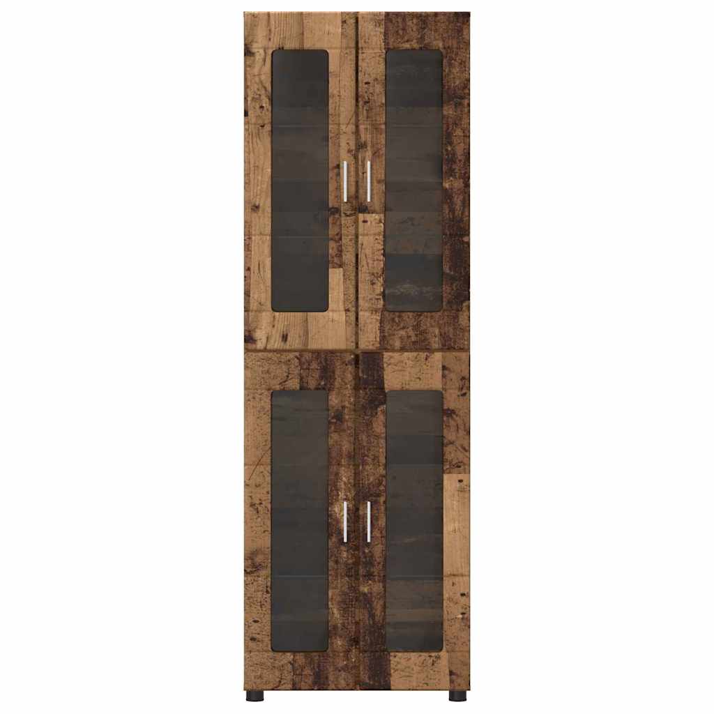 Highboard FLORIN 60 x 35 x 182 cm Gammelt træ Konstrueret træ