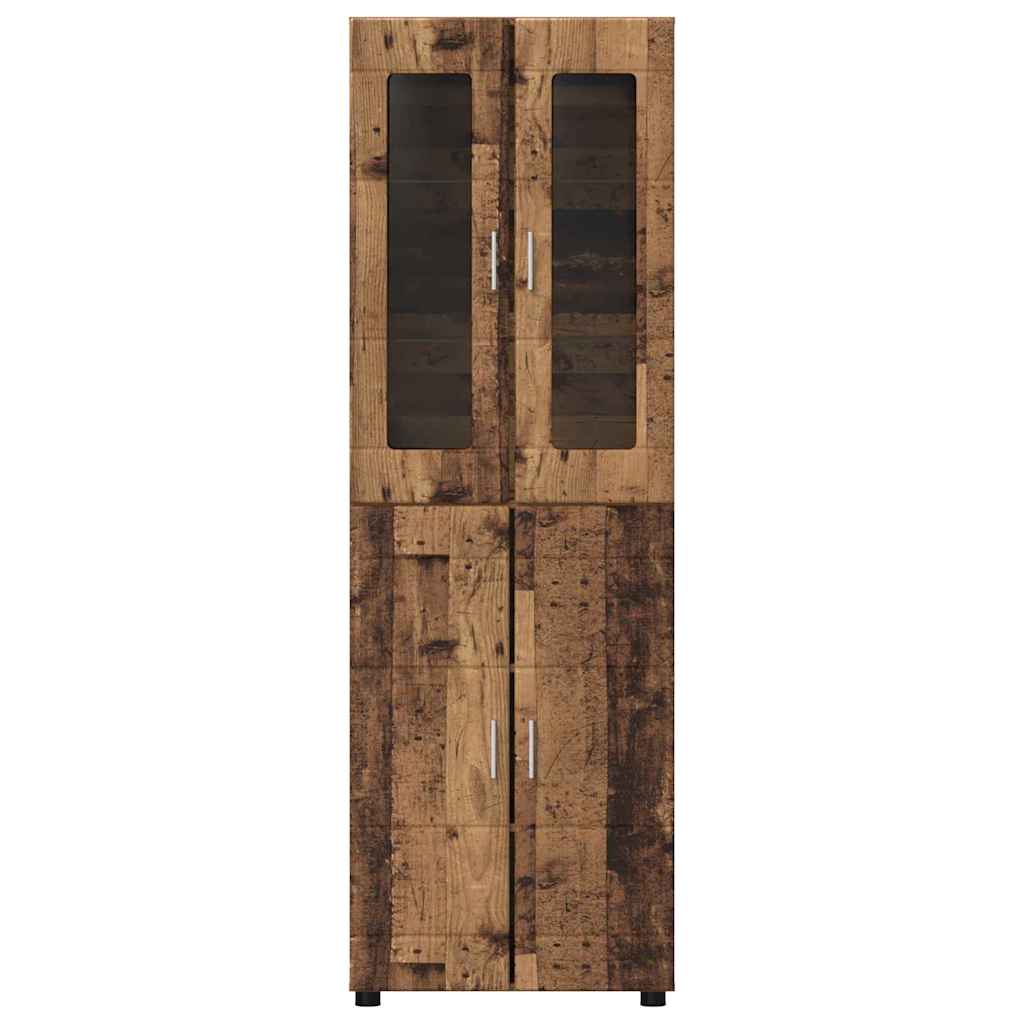 Highboard FLORIN 60 x 35 x 182 cm Gammelt træ Konstrueret træ