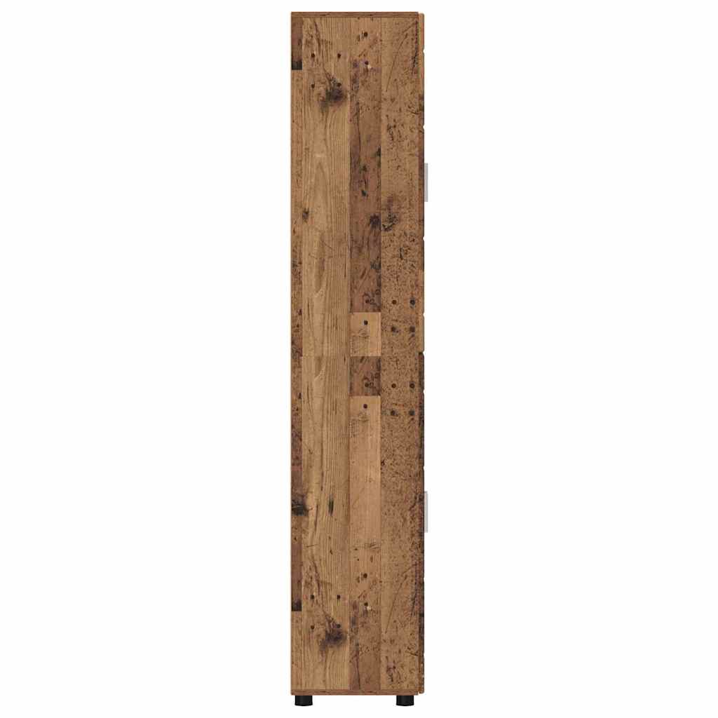 Highboard FLORIN 60 x 35 x 182 cm Gammelt træ Konstrueret træ