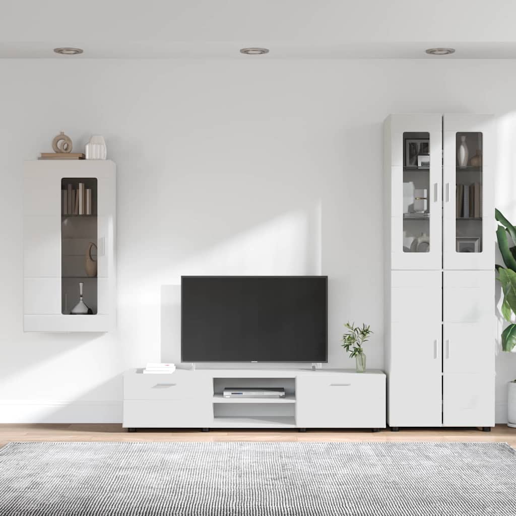 TV-møbelsæt FLORIN 3 stk. Hvid Konstrueret træ