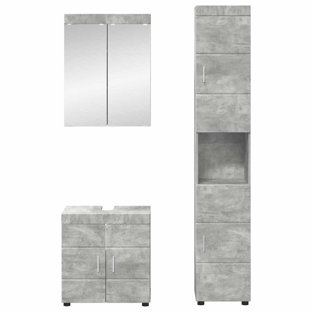 Badeværelsesmøbel sæt TULUM 3 stk. Beton Grå 60 x 34 x 63 cm