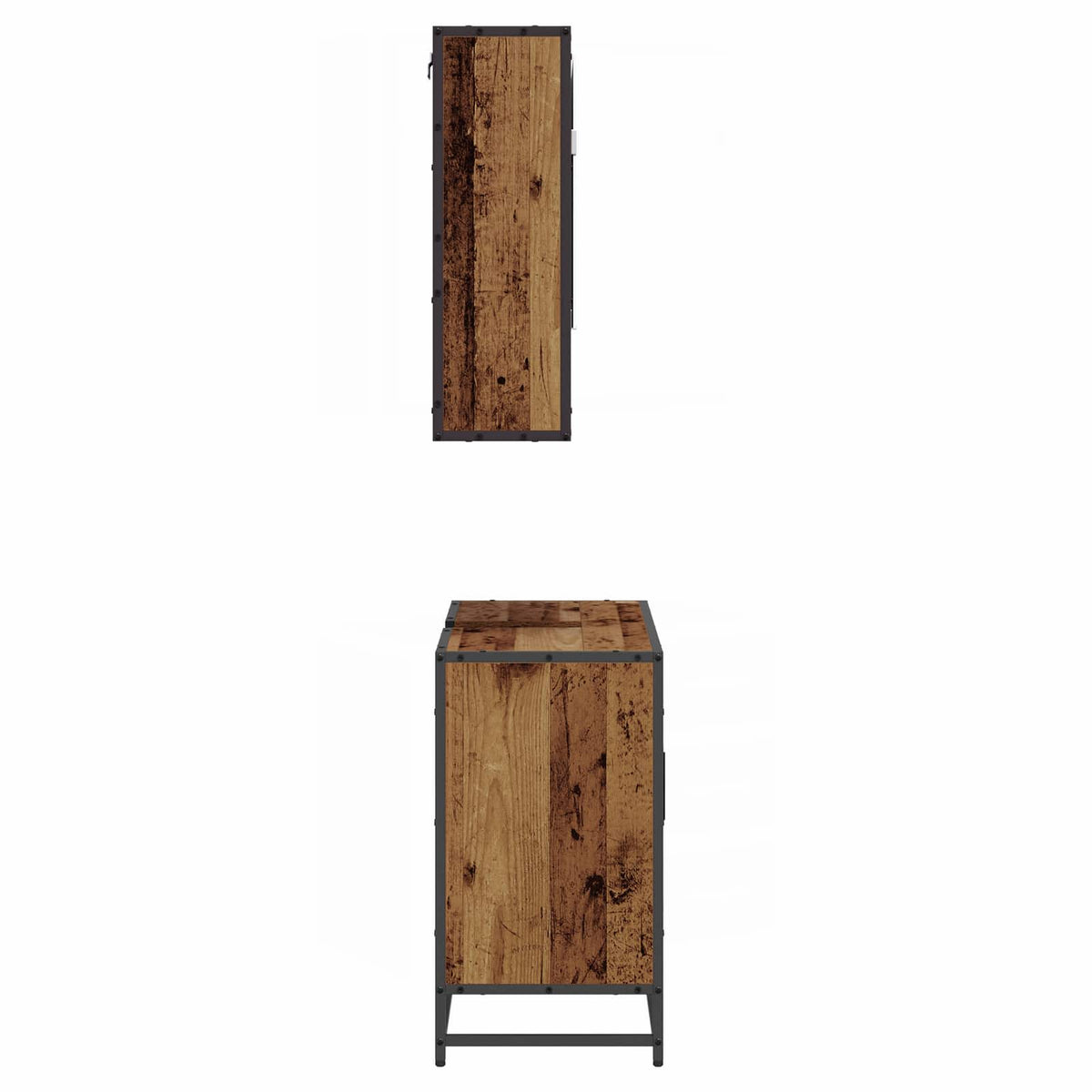 Badeværelsesmøbel sæt 2 stk. Gammelt træ 65 x 33 x 60 cm