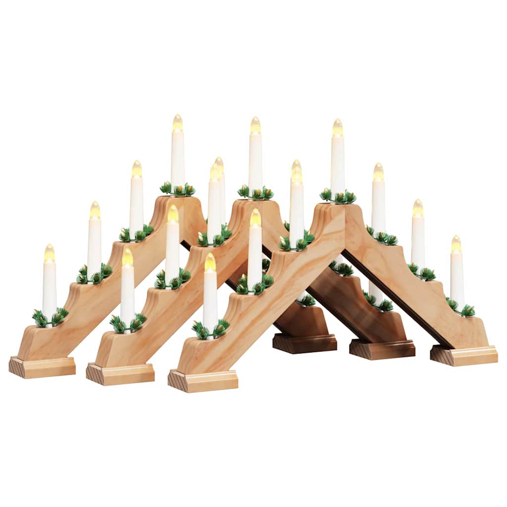 Julelys bro 3 stk. 7 LED'er Varm hvid 39.5 x 5 x 29 cm