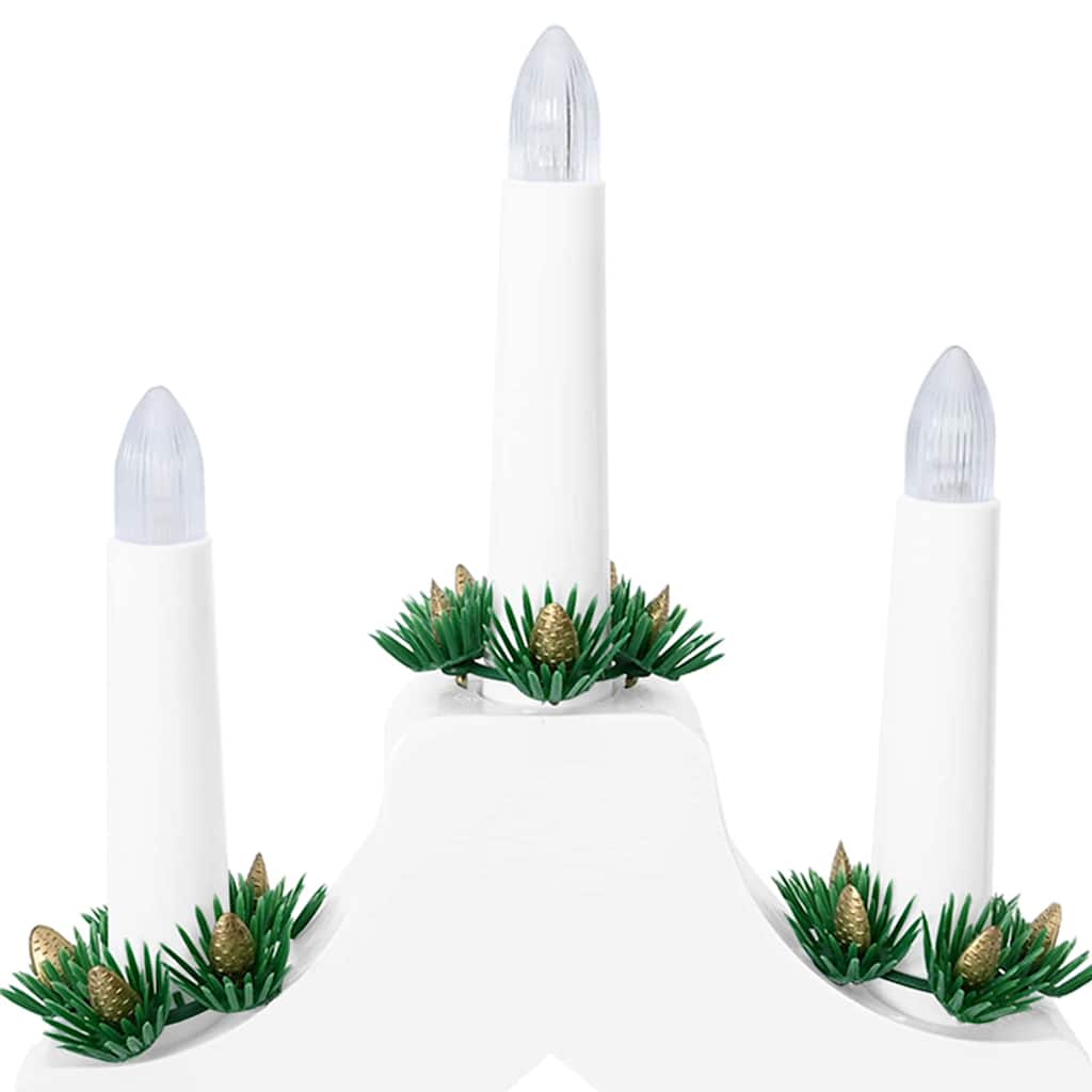 Julelys bro 7 LED'er Varm hvid 39.5 x 5 x 29 cm