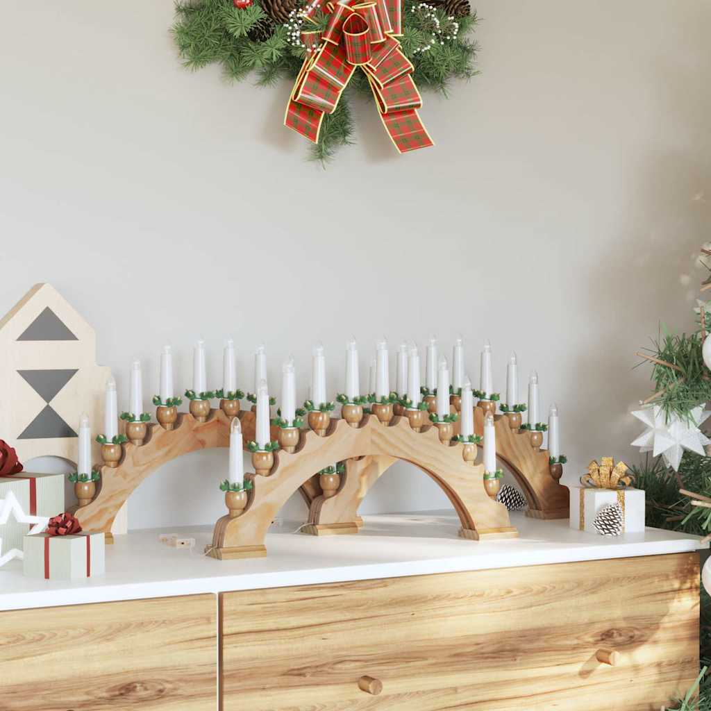 Julelys Bue med 10 LED Lys 3 stk. LED'er Varm hvid