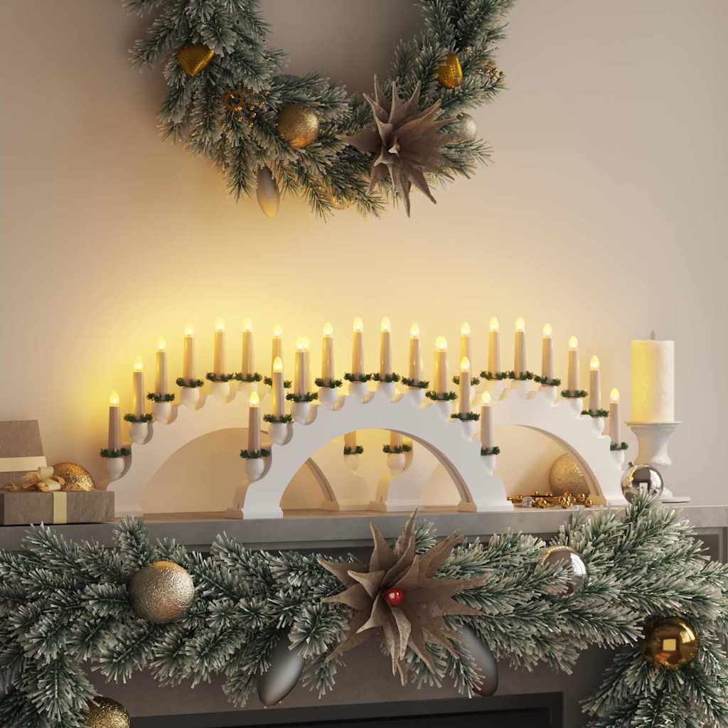 Julelys Bue med 10 LED Lys 3 stk. LED'er Varm hvid
