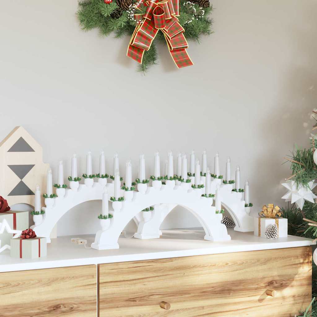 Julelys Bue med 10 LED Lys 3 stk. LED'er Varm hvid