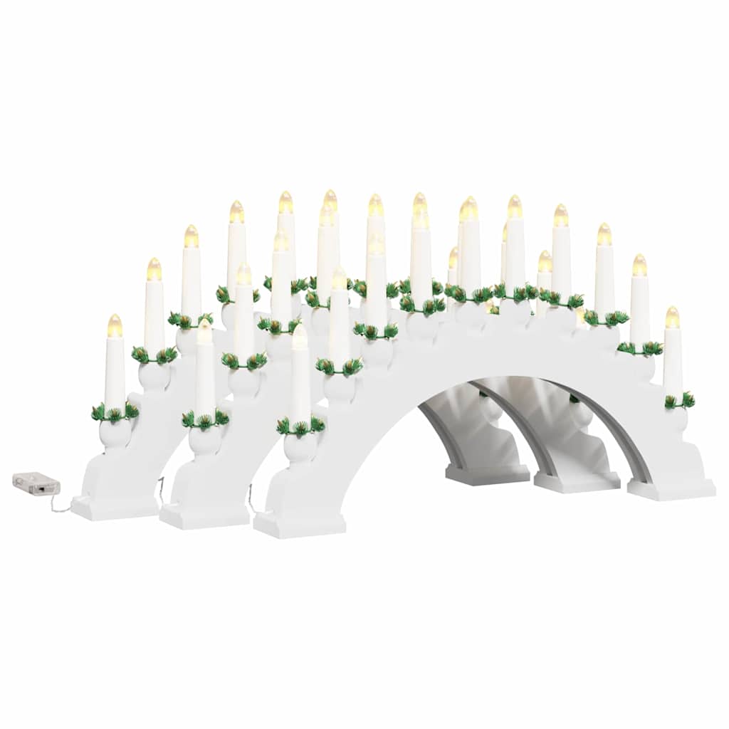 Julelys Bue med 10 LED Lys 3 stk. LED'er Varm hvid