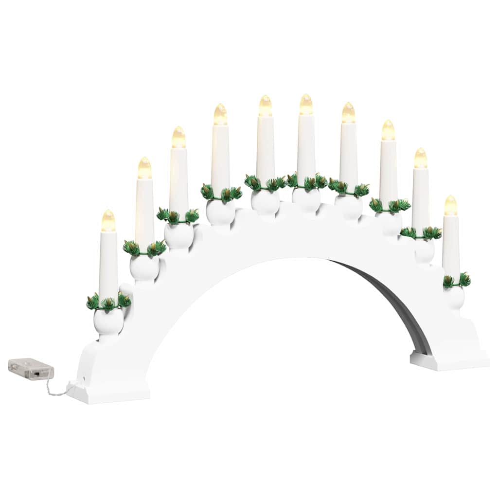 Julelys Bue med 10 LED Lys 3 stk. LED'er Varm hvid