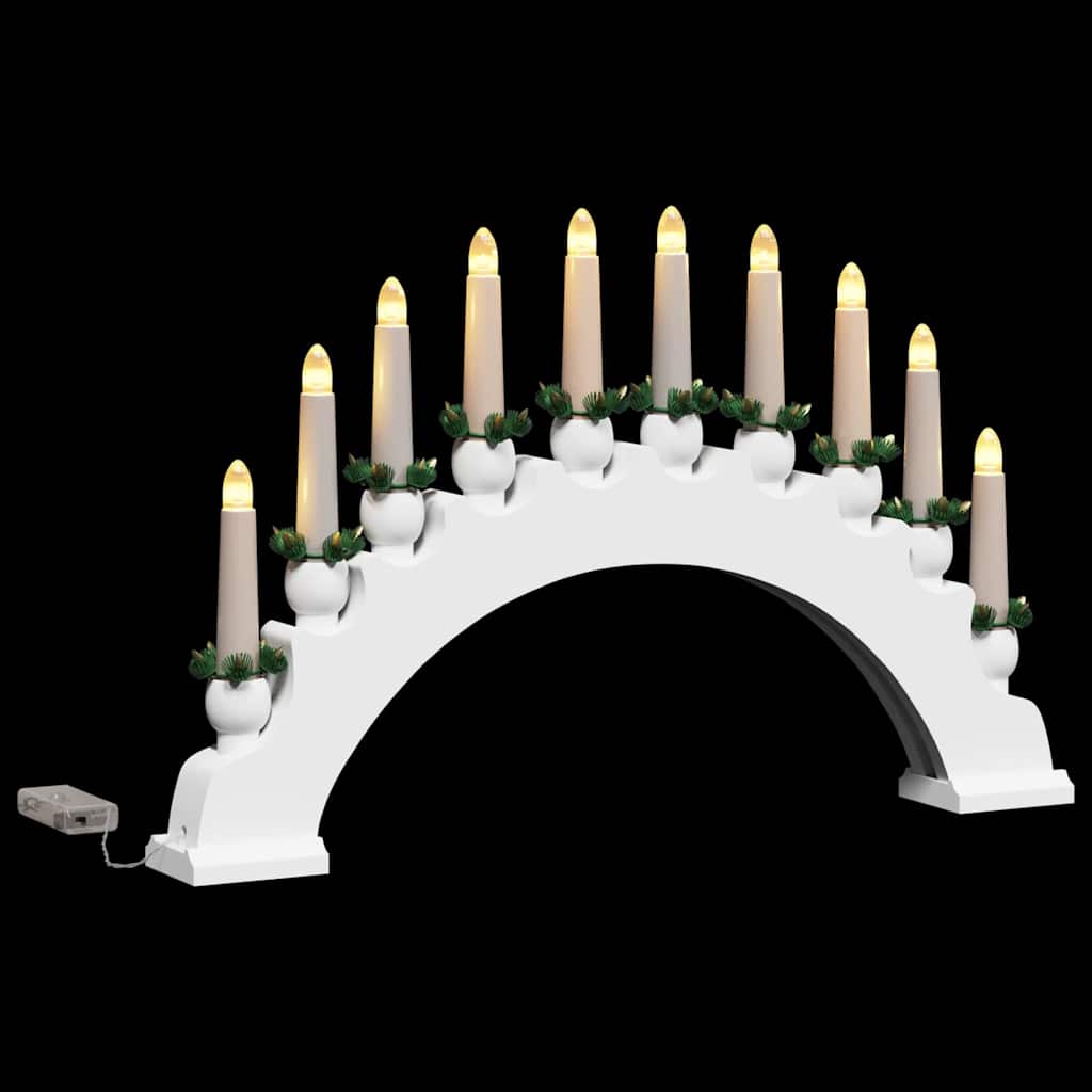 Julelys Bue med 10 LED Lys 3 stk. LED'er Varm hvid