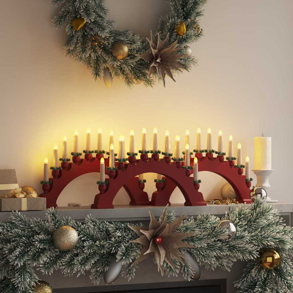 Julelys Bue med 10 LED Lys 3 stk. LED'er Varm hvid