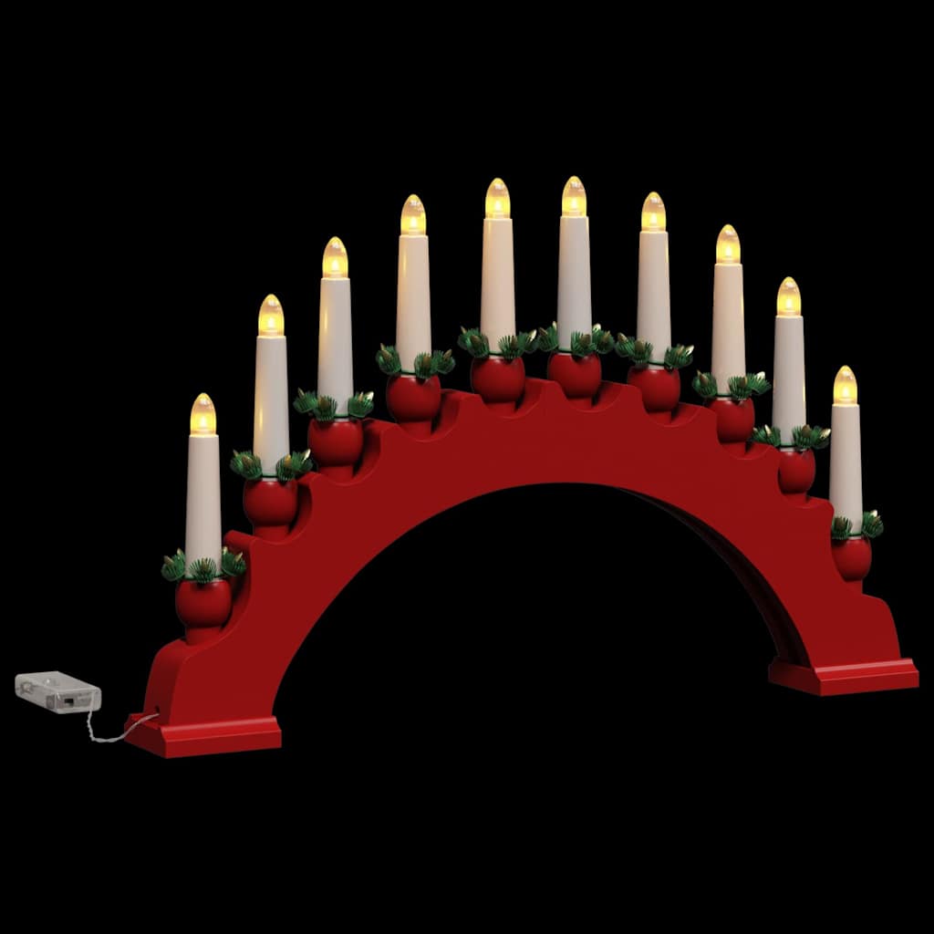Julelys Bue med 10 LED Lys 3 stk. LED'er Varm hvid