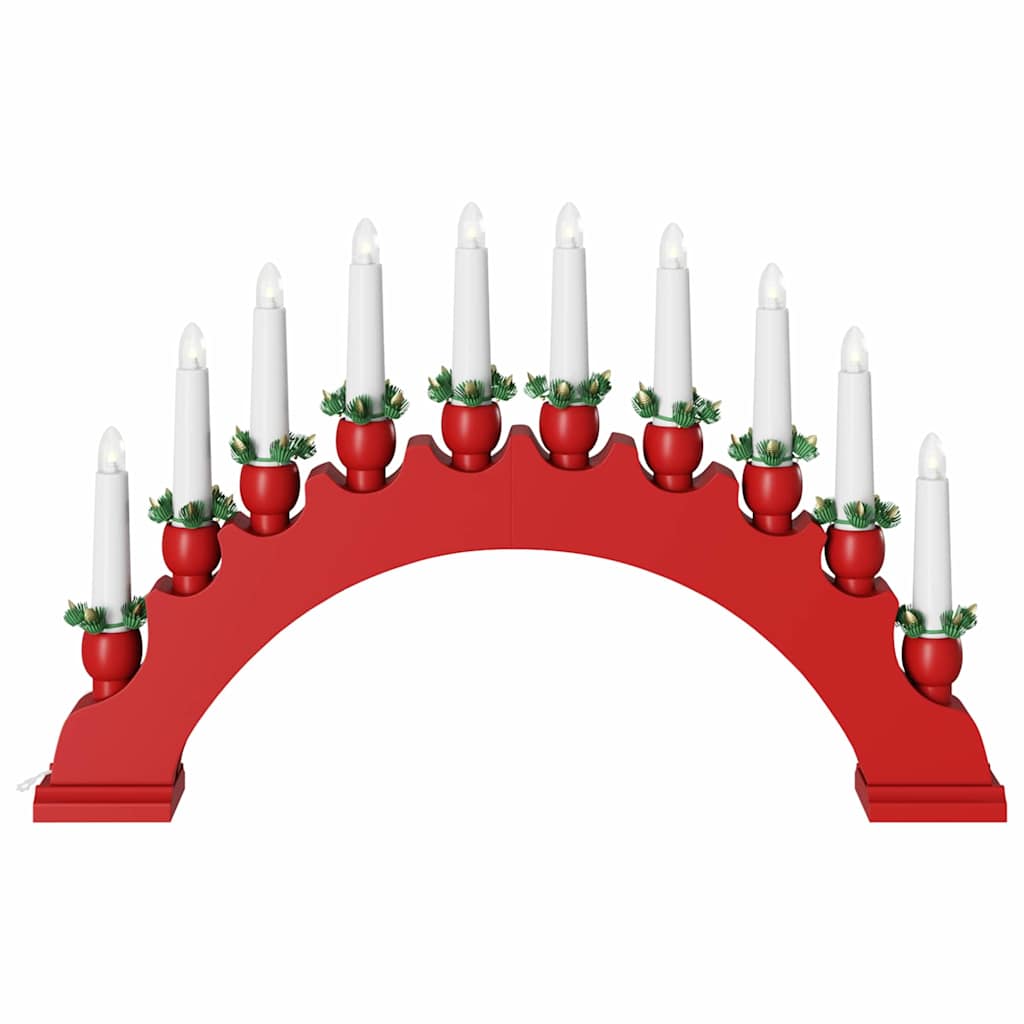 Julelys Bue med 10 LED Lys 3 stk. LED'er Varm hvid