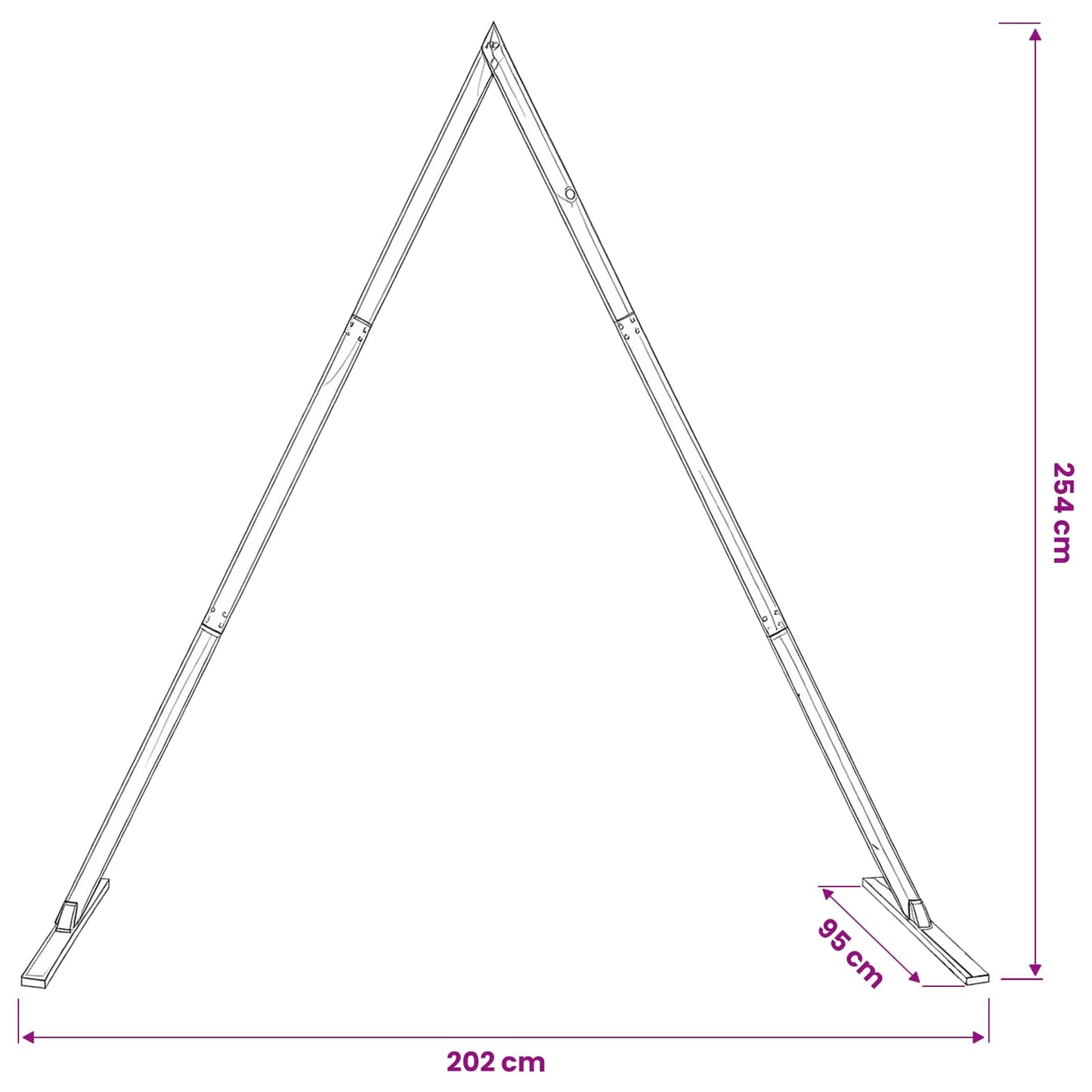Bryllupsbue Lys Brun 202 x 95 x 254 cm Massivt fyrretræ
