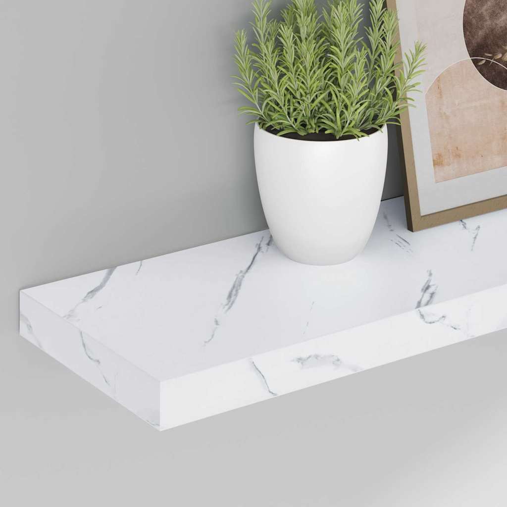 Væghylde Vægmonteret Hvid marmor 80 x 23,5 x 3,8 cm