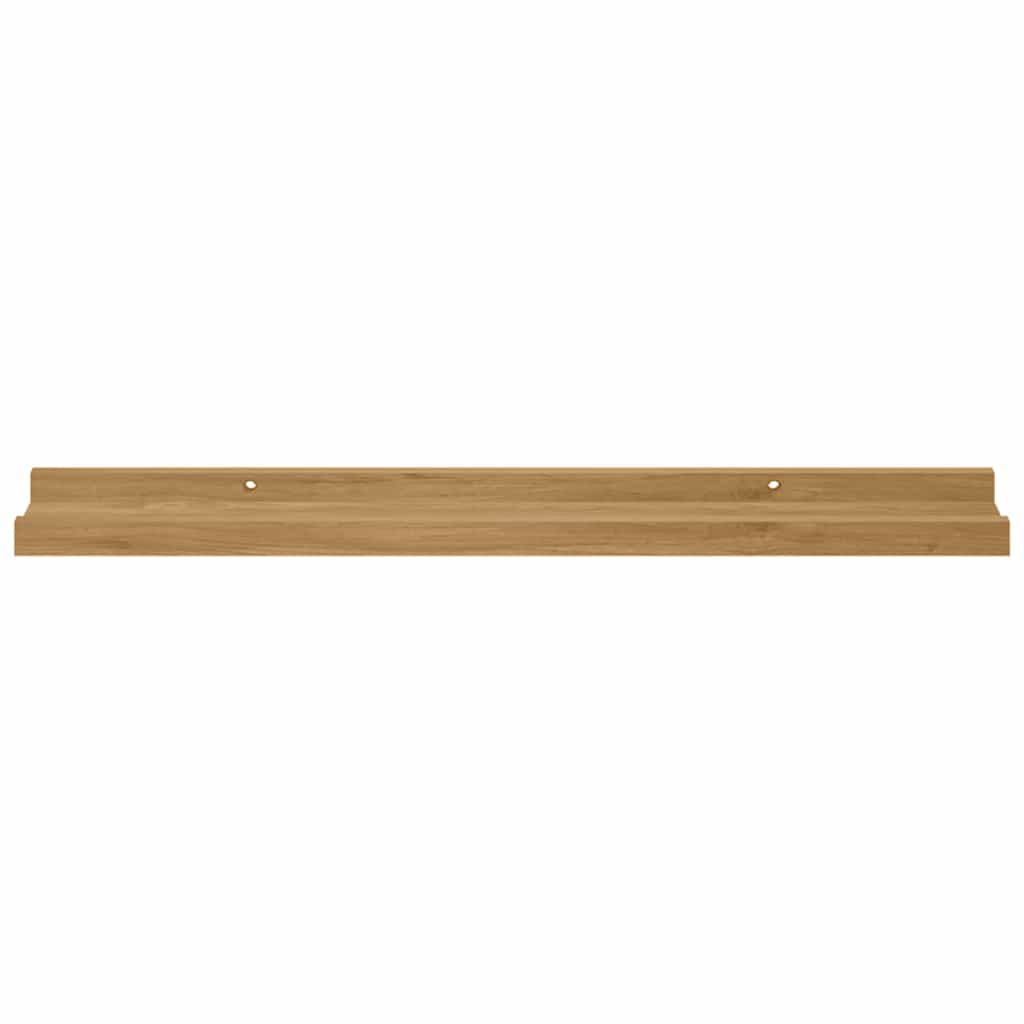 Væghylde 2 stk. Brun 60 x 9 x 3 cm Konstrueret træ