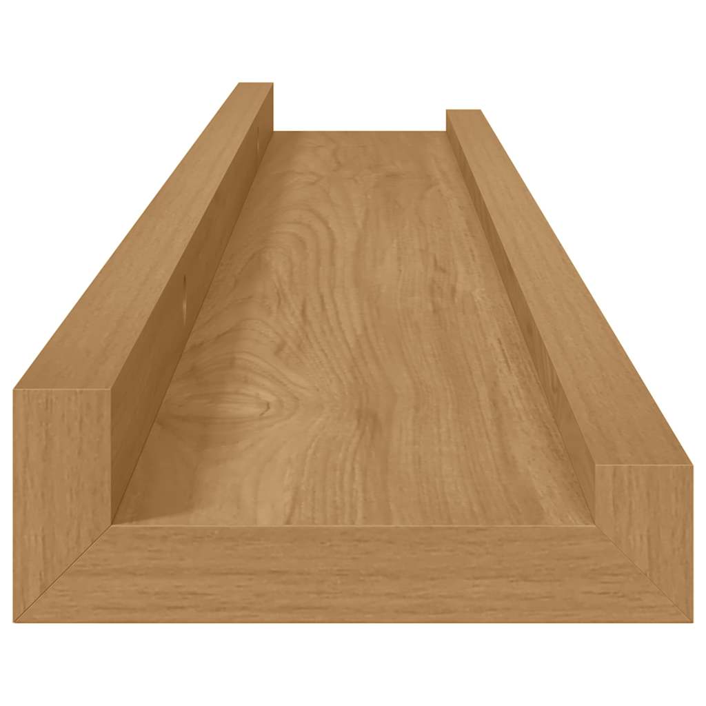 Væghylde 2 stk. Brun 60 x 9 x 3 cm Konstrueret træ