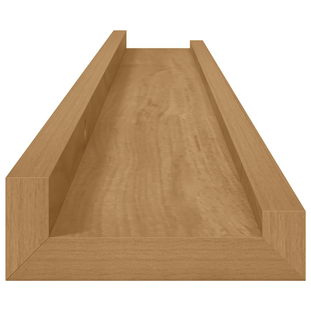 Væghylde 2 stk. Brun 80 x 9 x 3 cm Konstrueret træ