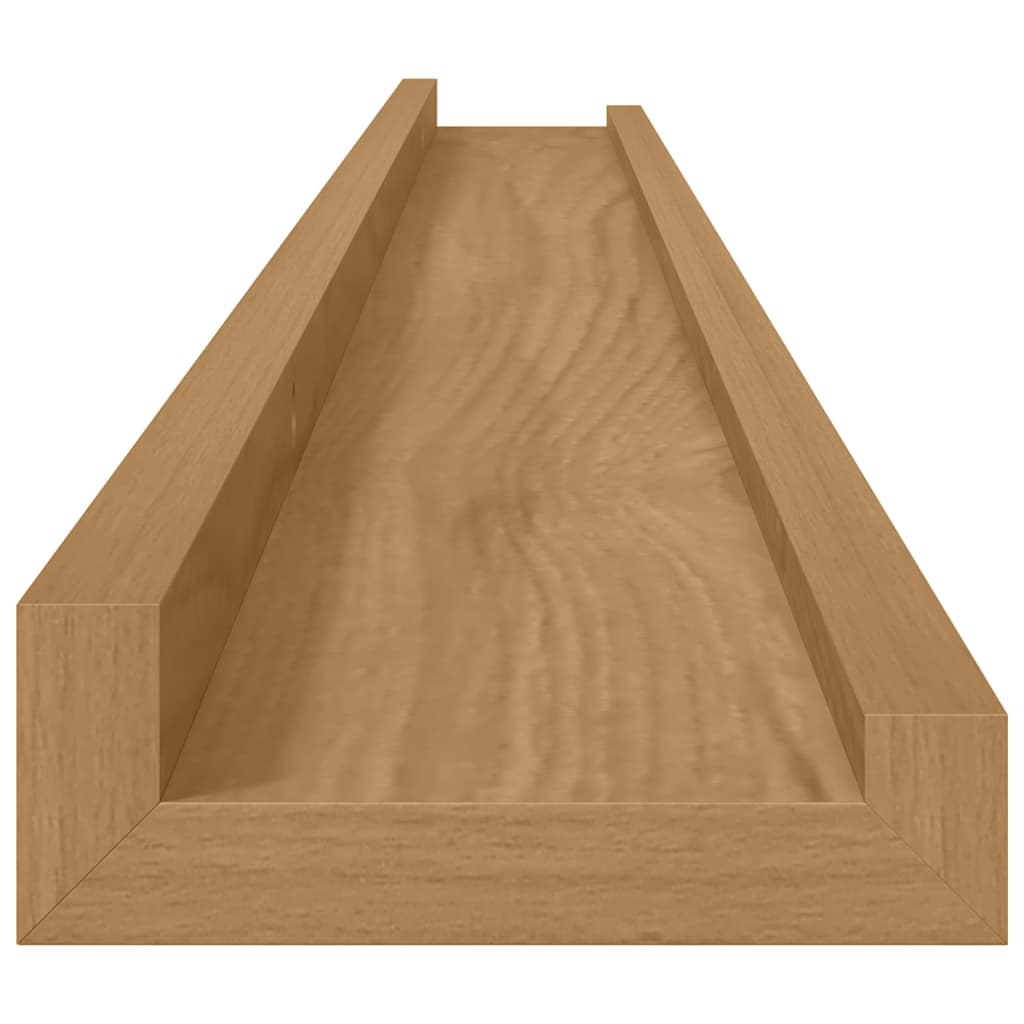 Væghylde 2 stk. Brun 100 x 9 x 3 cm Konstrueret træ