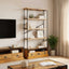 5-etagers bogreol Naturfarvet 100 x 30 x 180 cm